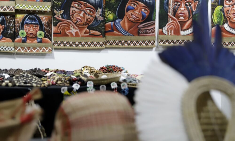 indigenas-expoem-pecas-de-artesanato-em-brasilia-e-pedem-visibilidade