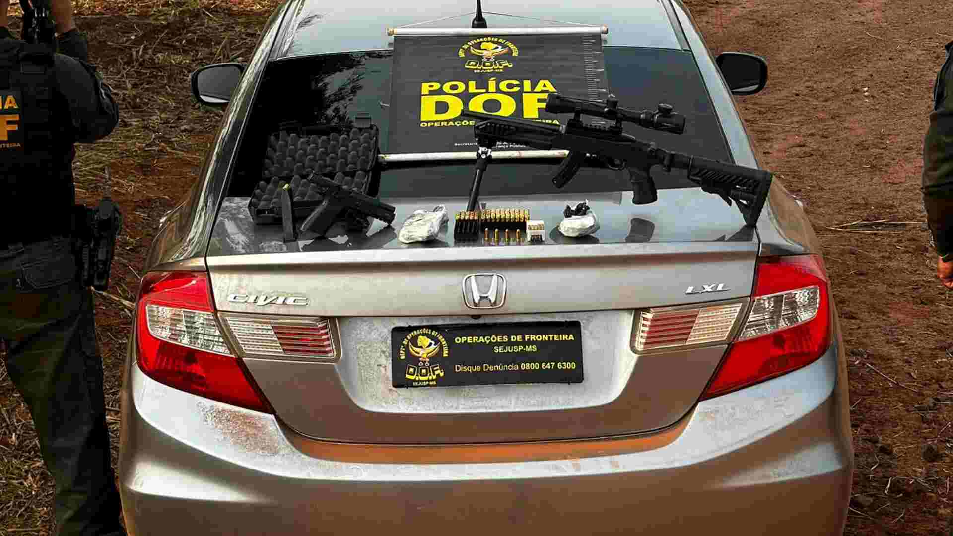 condutor-e-parado-com-armas,-municoes-e-cocaina-e-acaba-preso-na-ms-160-em-tacuru