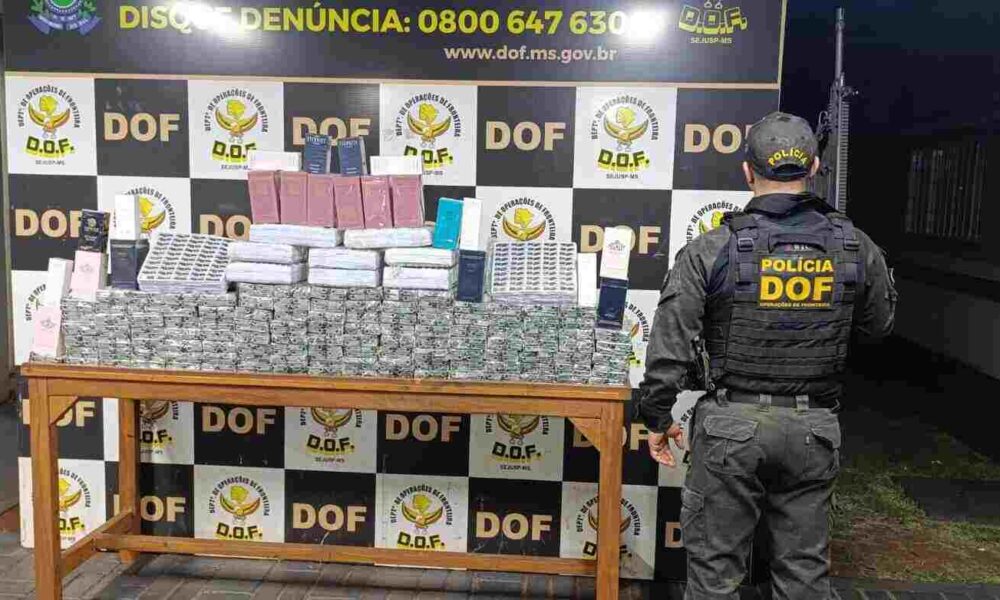 casal-e-preso-na-br-463-com-carro-lotado-de-mercadoria-contrabandeadas-do-paraguai