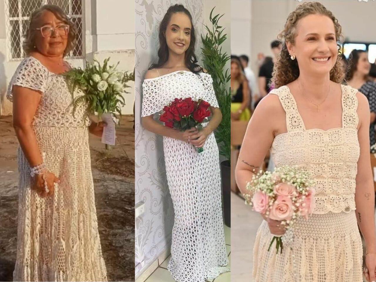 vestido-de-noiva-de-croche-viaja-quase-3-mil-km-e-faz-josi-receber-varias-encomendas-em-ms:-'tradicao'