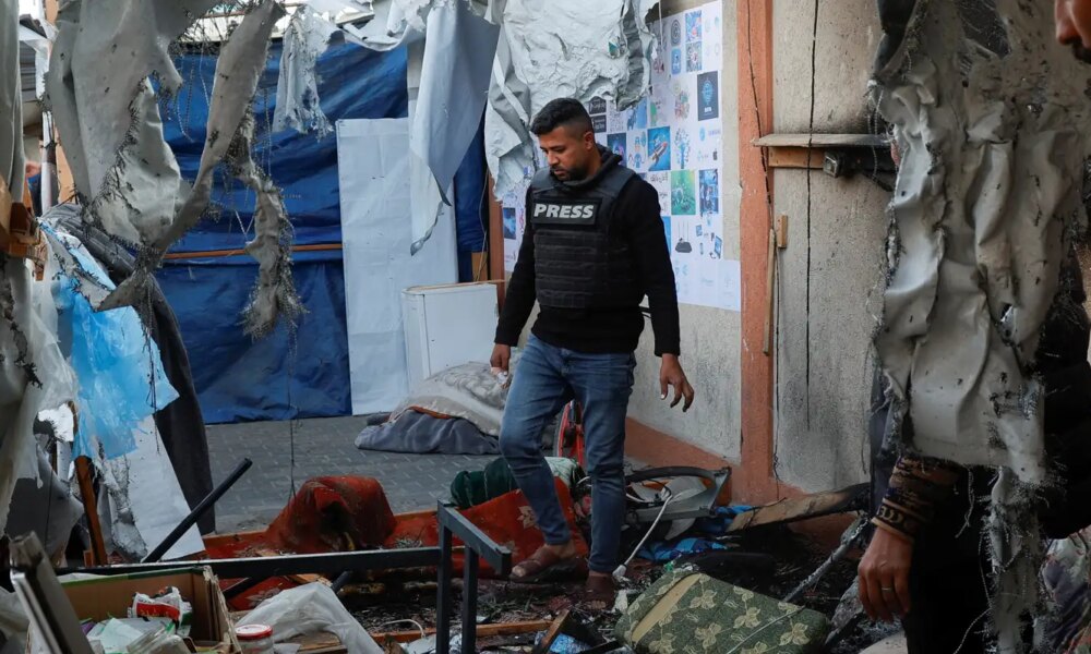 israel-bombardeia-tenda-com-jornalistas-ao-lado-de-hospital-de-gaza